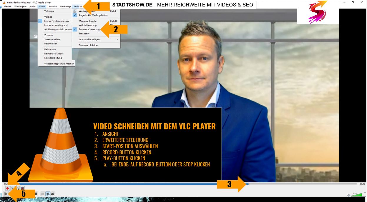 Videos schneiden mit VLC Player