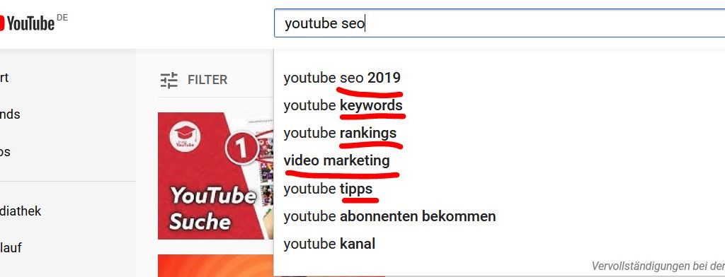Youtube SEO Keywords finden