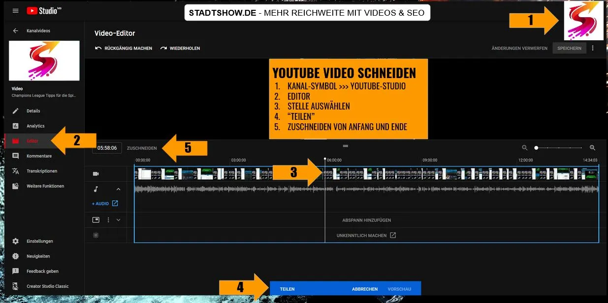 Youtube Videos schneiden