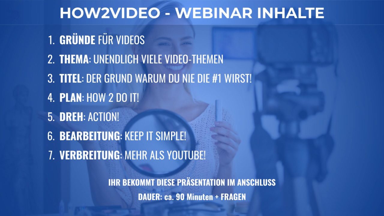 How2Video Webinar Inhalt