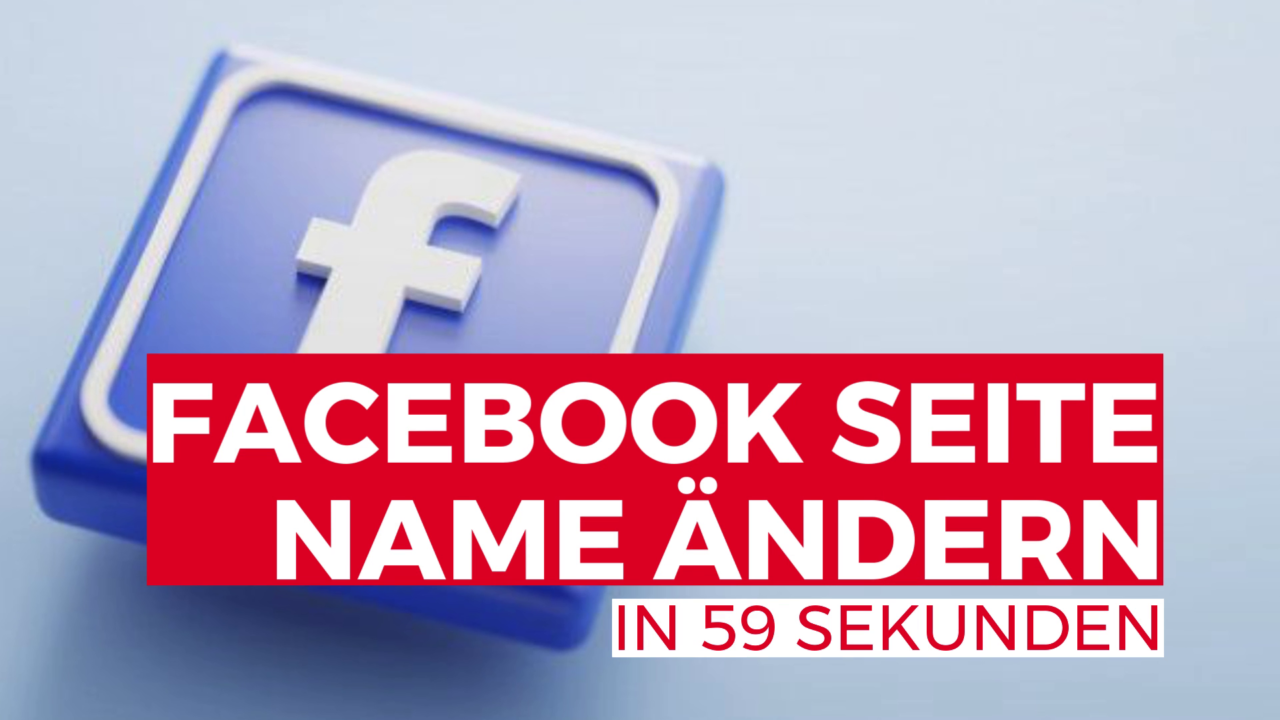 Facebook Seite Name ändern