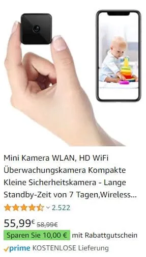 Versteckte Kamera Wifi im Test