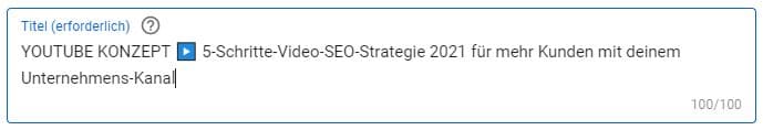 YouTube Video Titel SEO optimieren