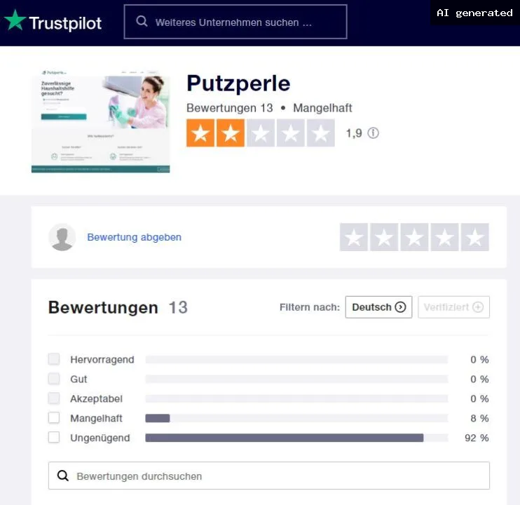Putzperle Bewertungen Trustpilot