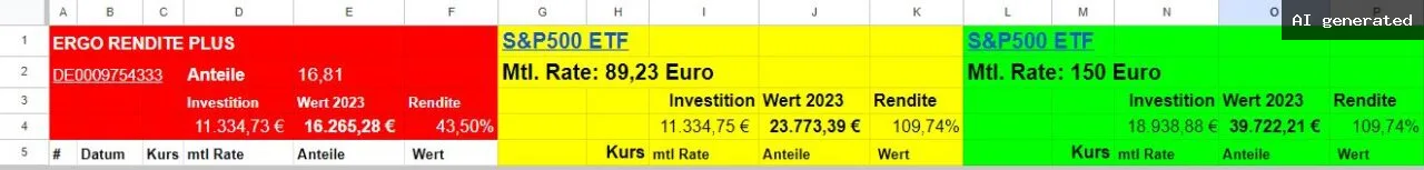 ERGO Rendite Plus Erfahrungen: hohe Kosten, niedrige Rendite 10