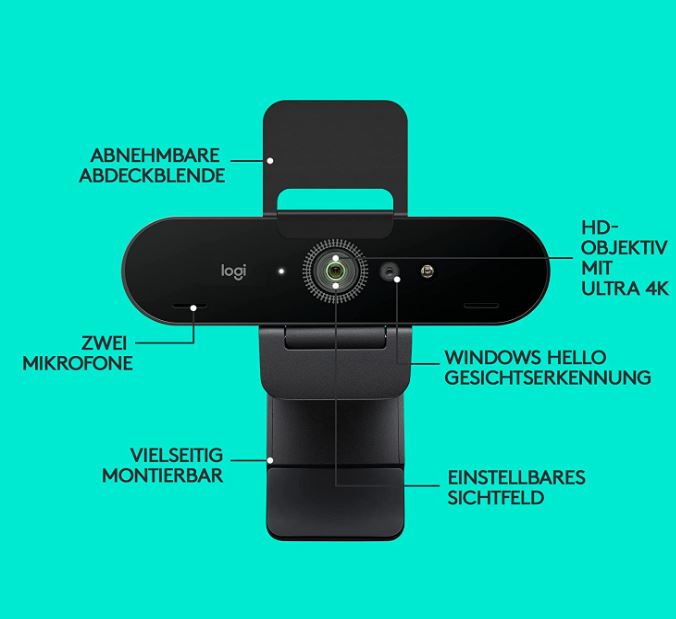 Logitech Brio Webcam Features