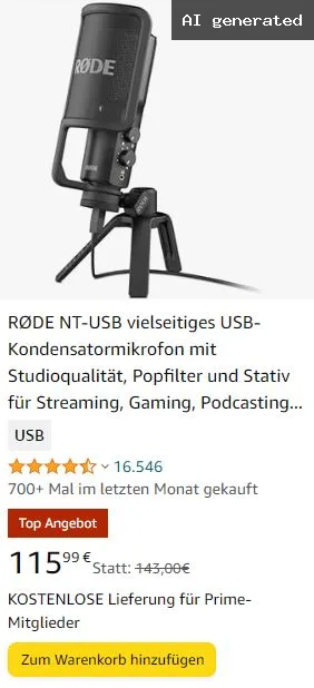 Rode NT-USB-Mikrofon