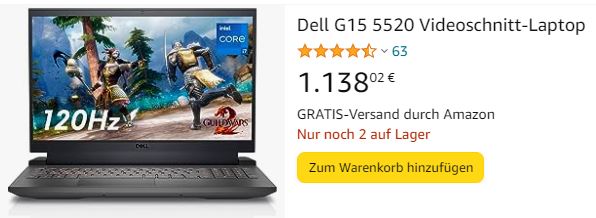 Dell-G15-Videoschnitt-Laptop für Videobearbeitung