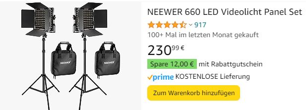 Neewer LED-Beleuchtung für Videoproduktion