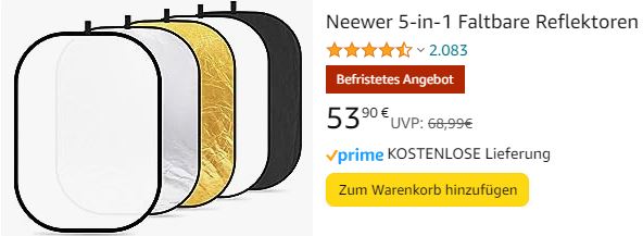 Neewer-Reflektoren für Videoproduktion