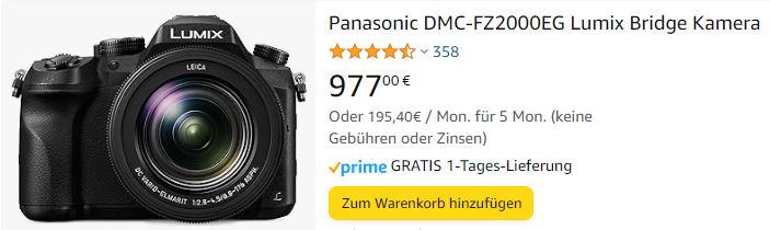 Panasonic Lumix Kamera für Videoproduktion