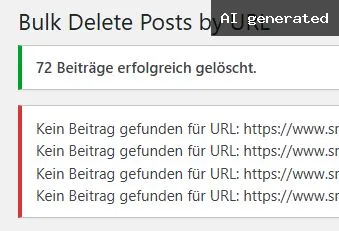 WordPress Plugin "Bulk Delete Posts by URL" – Beiträge löschen 2
