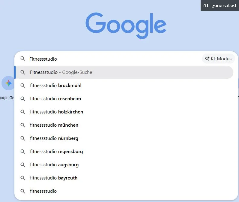 Google Suggest - Automatische Vervollständigung