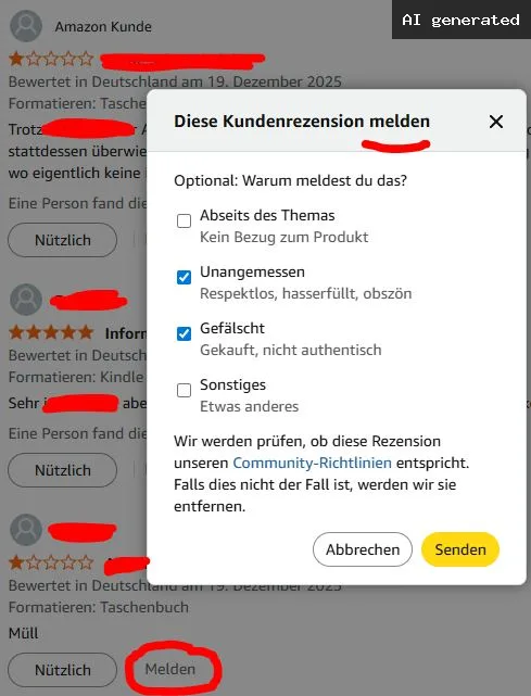 Amazon Bewertungen löschen lassen – Fake-Sterne entfernen 5